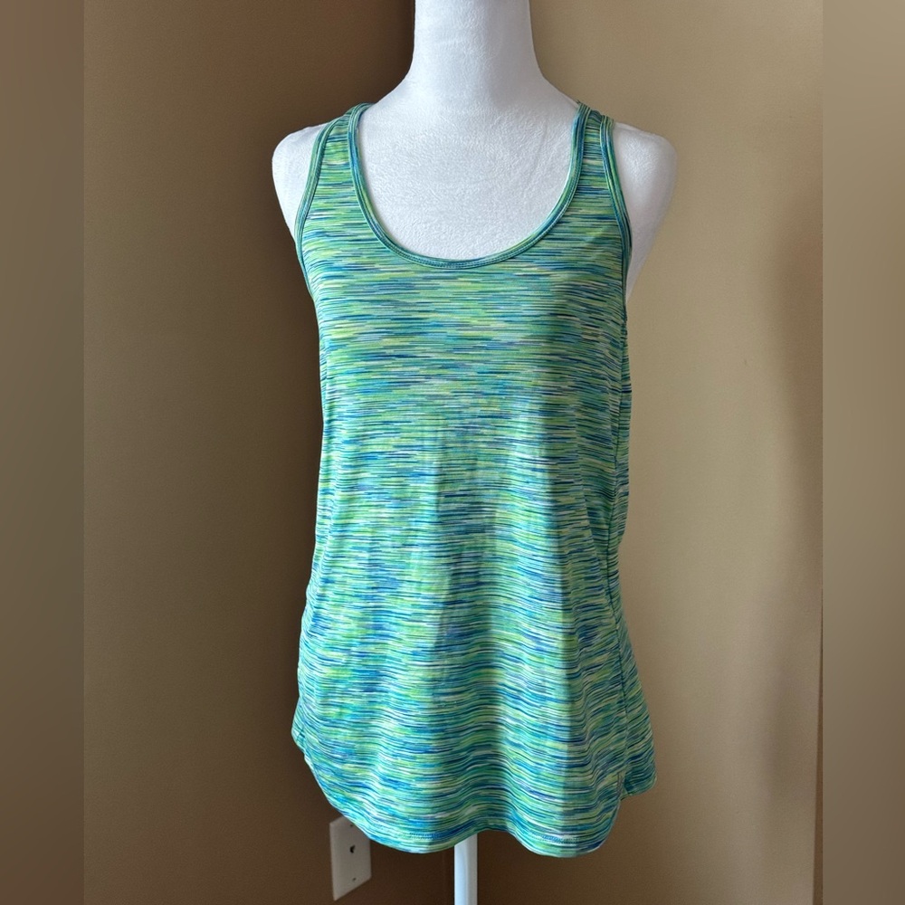 RBX Green Blue Multi-Striped Racerback Tank
